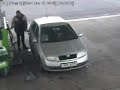 Flattened by tires