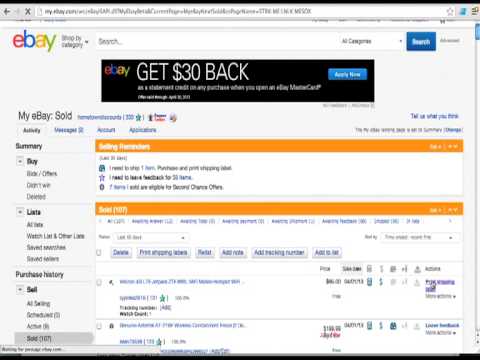 how to print shipping label on ebay