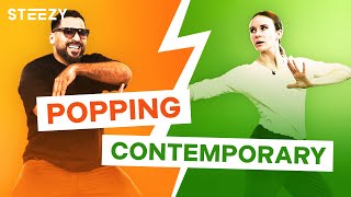 Popper (Boogie Frantick) vs. Contemporary Dancer – Dancers Learn Each Other’s Styles! | STEEZY. CO
