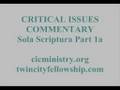CIC - Sola Scriptura Part 1a