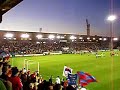 aficion del numancia celebrando la victoria