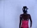 latex catsuit, latex corset,