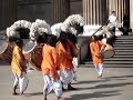 Dhak players at the British Museum, as a part of the Voices of Bengal themed exhibitions.
