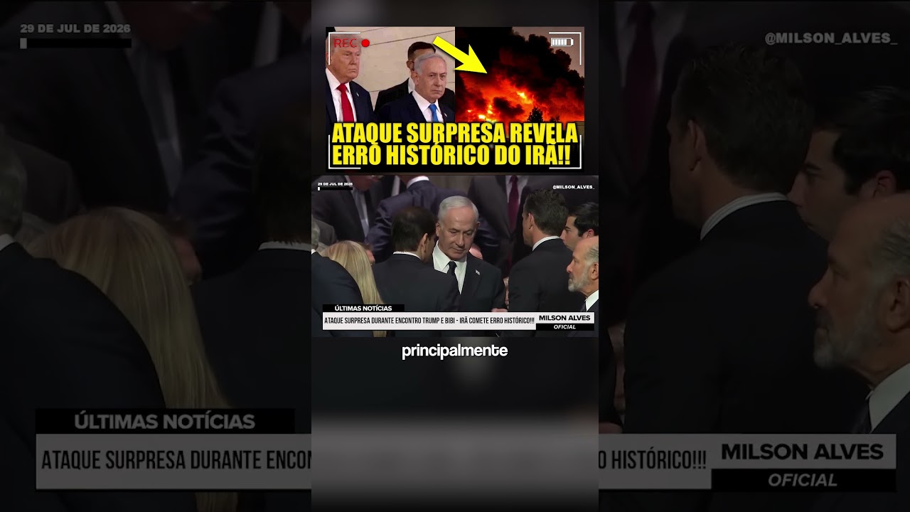 ATAQUE SURPRESA durante encontro Trump e Bibi   Irã comete ERRO HISTÓRICO!!!
