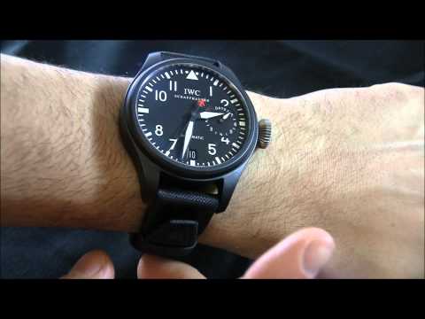 IWC Reviews - This is the Top Gun version of IWC's famous Big Pilot watch collection. For 2012 the Big Pilot get's the Top Gun treatment in an all ceramic matte black case...