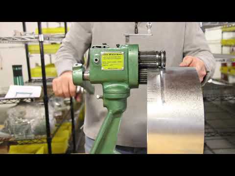 TIN KNOCKER TK Manual Crimper Beader (w/Pedestal) Trimming, Beading & Flanging Machines | THREE RIVERS MACHINERY (1)