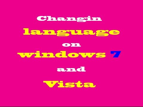 how to change language in windows 7