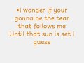 Clip The song sunset borderline with the lyrics on the go. Video