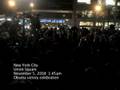 Obama victory celebration -- New York City.