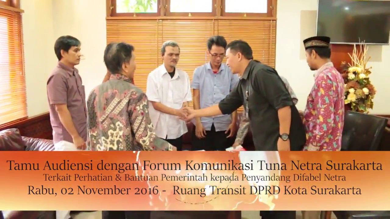 Rabu 02 November 2016 Audiensi Forum Komunikasi Tuna Netra