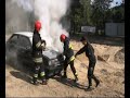 Bezskuteczne gaszenie auta gaśnicą Expresslodz