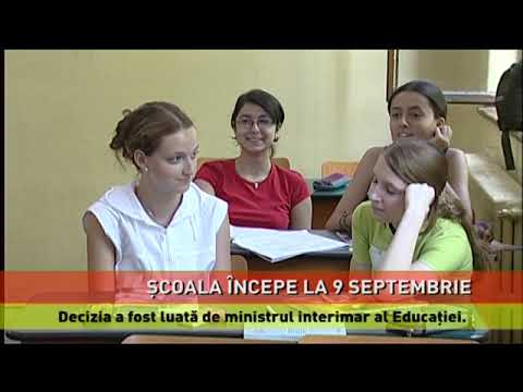 Deschiderea anului școlar, pe 9 septembrie