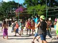 Festa final de la XIII edició de l'Escola d'Estiu de Juliol'08. Canet d'En Berenguer. Final actuació xicotets 3 Pça Félix Rodríguez de la Fuente