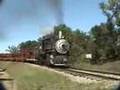 Steam locomotive train 353 chugs up hill rollag engine Soo