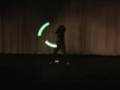 tearing up the talent show with glowsticks