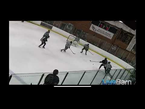 Strong stick and good patience and pass for a goal