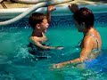 Wyatt swimming in pool August 2002