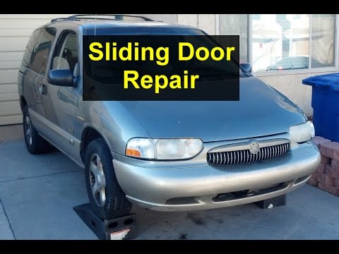 Sliding door repair, catches when opening, roller assembly replacement for van, Ford and Mercury