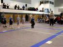Andrew distracted by cheerleaders at Upward basketball