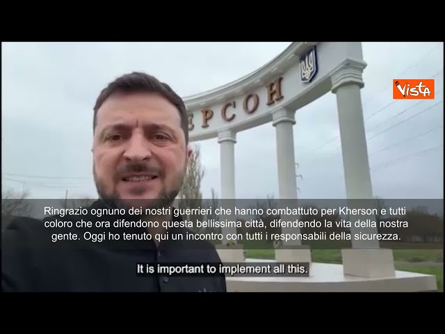 Zelensky a Kherson: Dev'essere protetta con più sistemi senza pilota