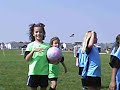 Trissa waves to her fans--soccer