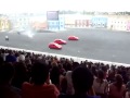Motorcycle Stunt Show Goes Bad - accident, beto carrero world, brazil, crash, motorcycle, show, stunt, wheelie, head on crash
