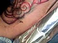 Sun Tattoo : Tatouage molet part 1