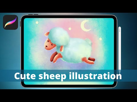 video-linktoworks-How To Draw A Sheep Step By Step - Easy Procreate Tutorial