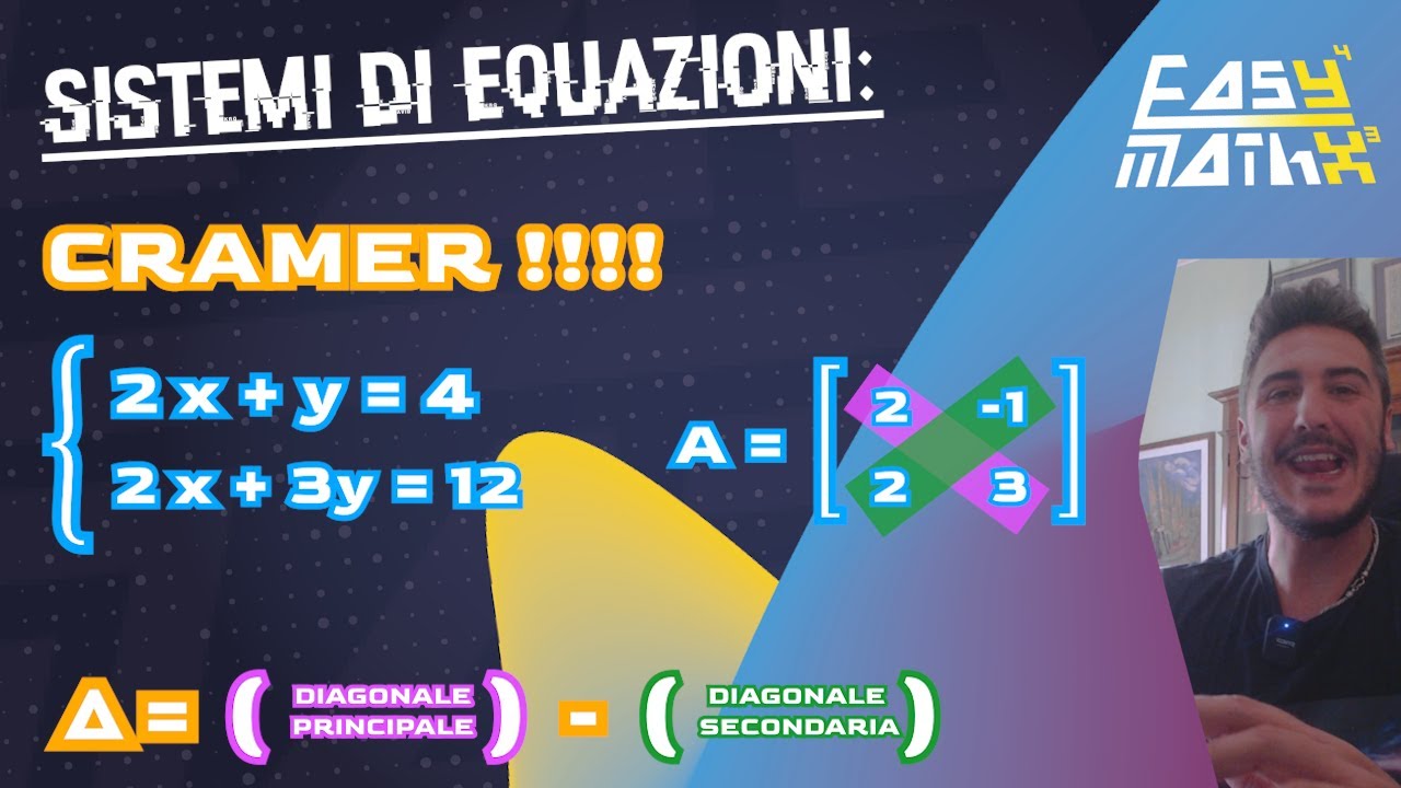 🚀 METODO DI CRAMER - SISTEMI DI EQUAZIONI!  ESERCIZI-DETERMINANTI - CASI IMPOSSIBILI/INDETERMINATI💪😉