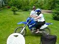 Motorcycle Crash:  Large Lady Lays Down a Dirt Bike