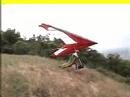 Miki hit some bush at the start with disasterous results. No pilot and glider was harmed....hang glider hang-gliding crash flying