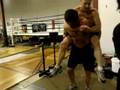 Piggy Back Sprint/Squat Drill 07-31-2008