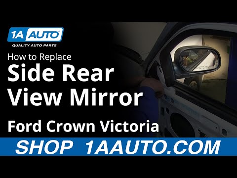 How To Install Replace Fix Broken Side rear View Mirror 1998-2011 Ford Crown Victoria