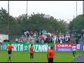 Warta Poznań - Stal Stalowa Wola (29.07.2007): doping kibiców Zielonych podczas meczu