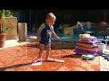 Sam with flippers