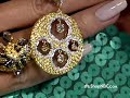 Yellow Gold and Sapphire Diamond Pendant by Neda Behnam