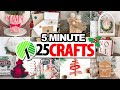 25 Christmas Crafts made in only 5 minutes!