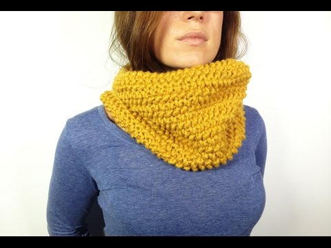 tejer cuellos - ENCONTRARÁS TODOS NUESTROS VÍDEO TUTORIALES AQUÍ: http://www.youtube.com/user/TuteateTeam Tutorial DIY paso a paso que muestra cómo tejer un cuello de lana b...