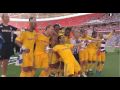 Drogba and Obe Mikel celebrate with Bosingwa
