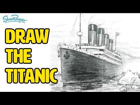 how to draw the rms titanic step by step