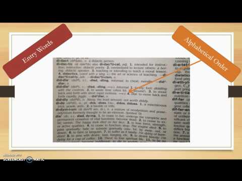 Dictionary Skills
