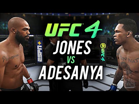 EA Sports UFC 4 - JON JONES vs ISRAEL ADESANYA CPU vs CPU (RAW GAMEPLAY)