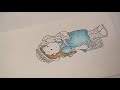 Copic Tutorial by Suzanne Dean showing coloring of stamped images hair with Copics. Blog: www.scrapbitz.blogspot.com