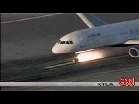 aeroplane wheel sideway during landing