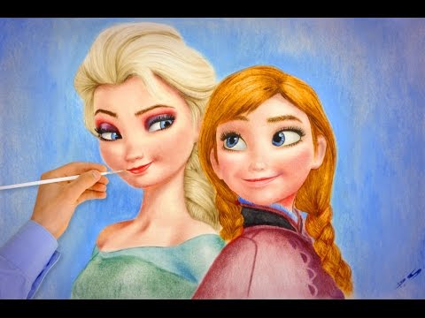 Frozen Elsa Anna AMAZING (How To Draw) Walt Disney Pictures