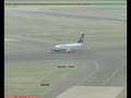 737-500 Lufthansa landing at Cologne/Bonn, Bad weather!