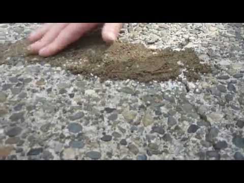 how to repair aggregate driveway crack