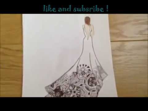 how to draw girl in a dress