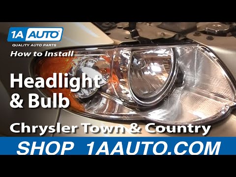 How To Install Replace Headlight and Bulb Chrysler Town and Country 05-07 1AAuto.com