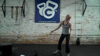 Delaine Ross, RKC TL demonstrates How to Perform the Kettlebell Swing